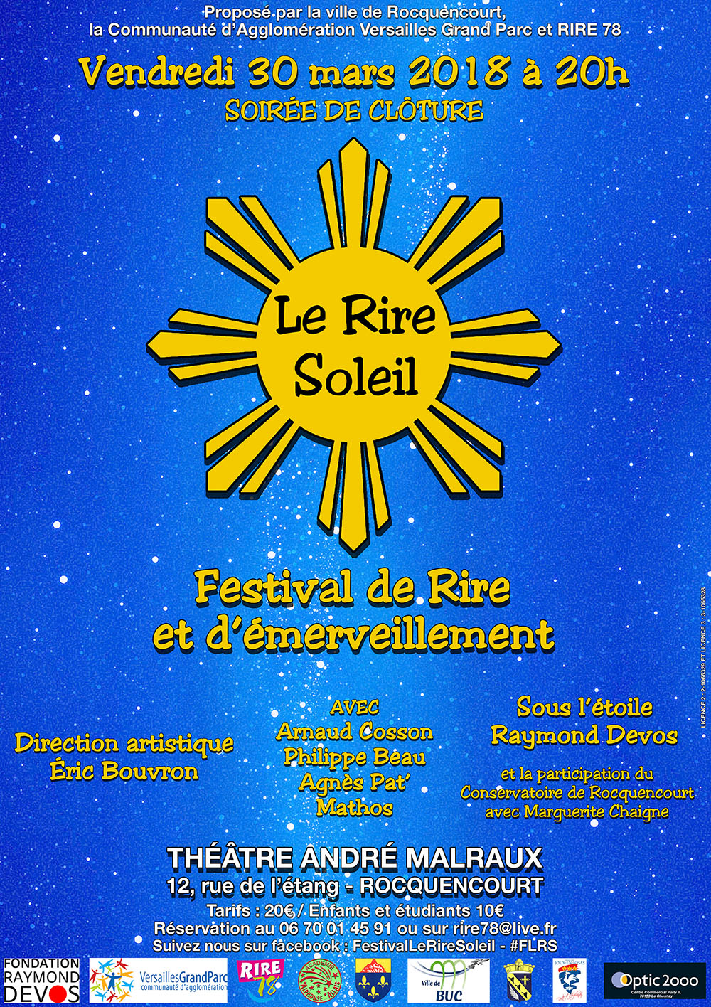 Rire78.com - Le Rire Soleil 1ère Edition -Affiche 30 mars 2018